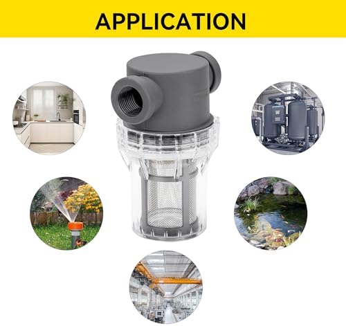 1/2'' Female NPT in-Line Strainer - Garden Hose Filter for High Pressure Washer, Sediment Filter with 30 Mesh Stainless Steel Screen (1/2'' 30 Mesh) - Image 6