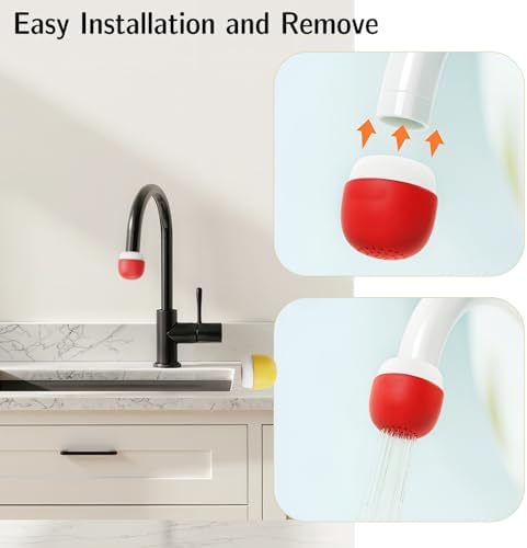 2 Pack Mushroom Shaped Faucet Water Filter–Portable & Travel Friendly Water Faucet Filter for Kitchen & Bathroom Sink, 6-Stage Filtration, Easy Install, Skin-Friendly Purification - Image 4