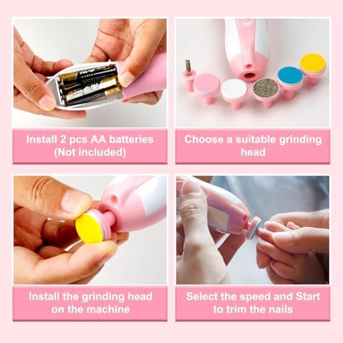Qunlions life Baby Grooming Kit, Infant Safety Care Set with Hair Brush Comb Nail Clipper Nasal Aspirator,Baby Essentials Kit for Newborn Girls Boys, Pink-24- in-1 - Image 6