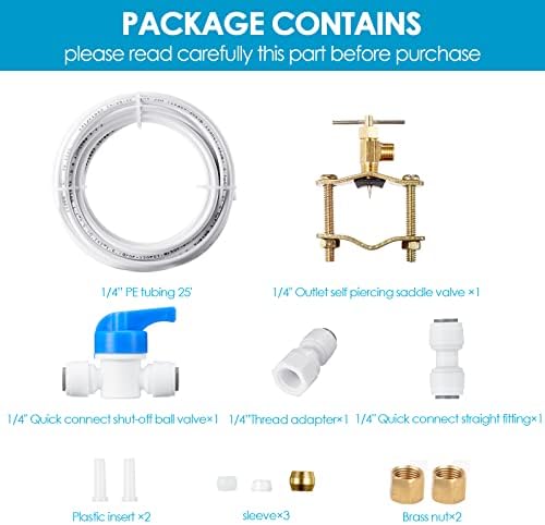 Ice Maker Water Line Kit - Hose,Fittings & Piercing Valve for Refrigerator - Image 6