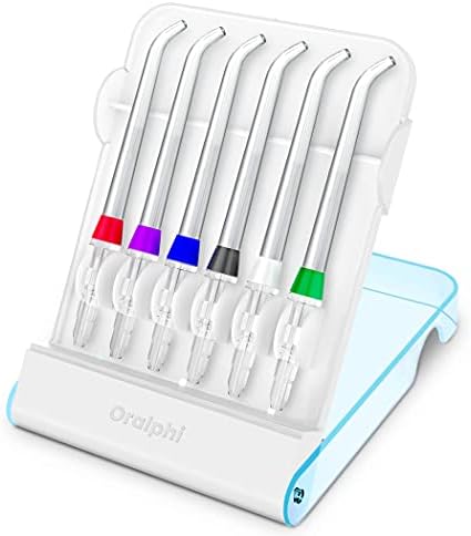 Replacement Tips for Waterpik Water Flosser (6 Classic Jet Tips & Storage Case Bundle) by Oralphi
