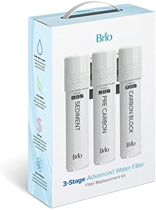 Brio 3-Stage Filter Replacement Kit for Water Cooler Dispensers by Brio