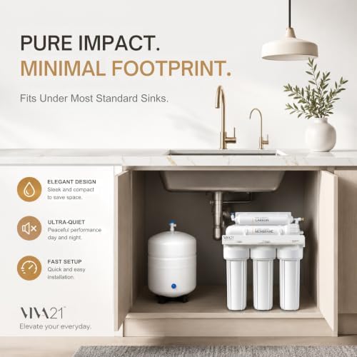 5-Stage Reverse Osmosis System, Under Sink RO Water Filter, WQA Gold Seal Certified to NSF/ANSI 58 & 372, Lead-Free Faucet, Tank, Leak Detector - Image 4
