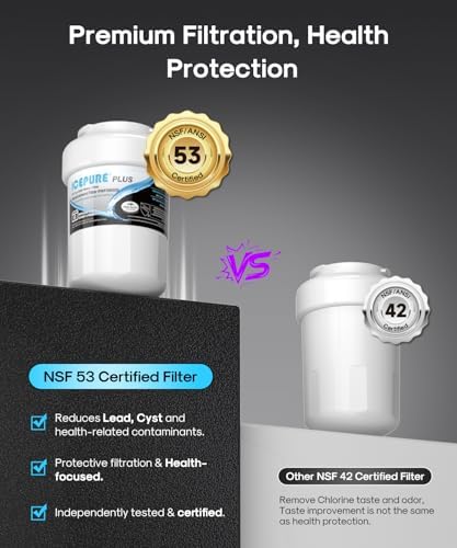 ICEPURE PLUS RWF0600B NSF/ANSI 53 & 42 Certified Refrigerator Water Filter, Remove Lead, Replacement for GE MWF, MWFINT, MWFA, HDX FMG-1, Kenmore 46-9991, GSE25GSHECSS, WFC1201, PC75009, 3PACK - Image 4