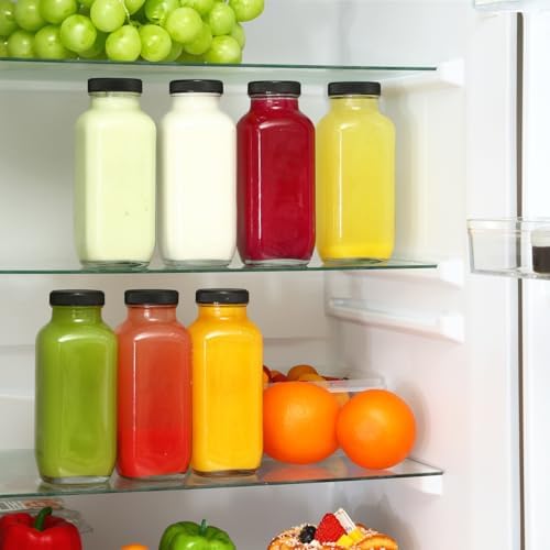 CUCUMI 24pcs 16oz Glass Juice Bottles with Lids - Image 4