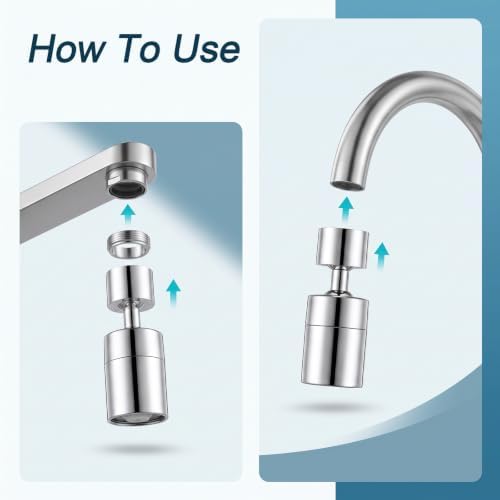 360° Swivel Faucet Aerator Kitchen Sink Faucet Aerator Adapter - Image 5