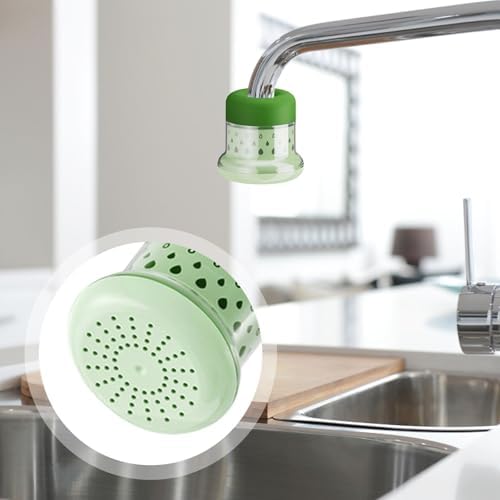 Faucet Water Filter,Splash Proof Softener Parts,Detachable Leak Proof F́aucet Mount Sink Purifier for Kitchen Shower Home Hotel Restaurant Apartment (Green) - Image 4