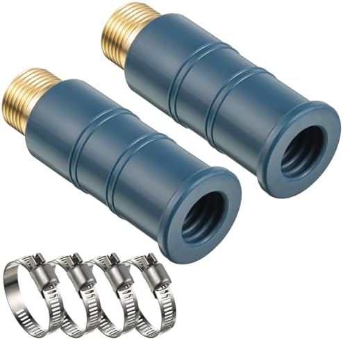 Feekoon 2 Pack Universal Faucet Hose Adapter, Thickened Sink Attachment for Tap, Flexible Silicone Sleeve Water Hose Connector for RV Garden Damaged/Stripped Faucet Threads or Threadless Tap by FEEKOON