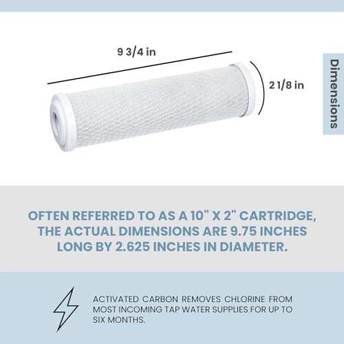 Aquatic Life 10-Inch Pre Carbon Block Replacement Filter Cartridge for RO-DI System Units for Aquarium - Image 3