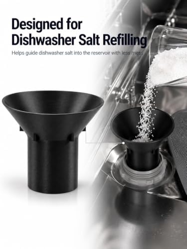 Dishwasher Salt Funnel Compatible with Bosch and Compatible withSiemens Dishwashers, 45mm Opening Refilling Tool for Water Softener System, Black - Image 2