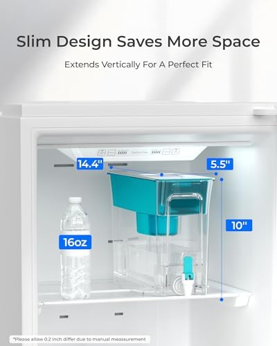 Waterdrop WFD-40B Water Filter Dispenser, 35-Cup Capacity, Turquoise - Image 3