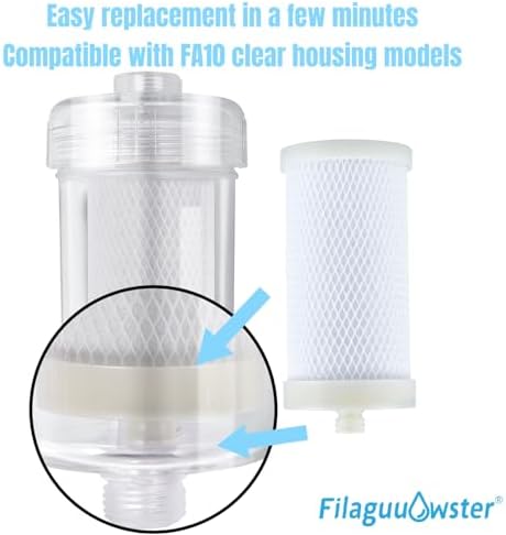 Carbon Water Filter for Shower, Washer Machine, Upgraded Cartridge FA10-C1 - Image 6