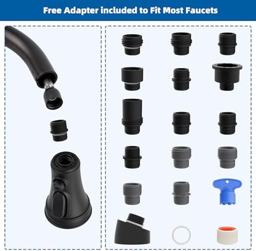 Hibbent cUPC Certified Kitchen Faucet Head Replacement with 15 Adapters - Image 4