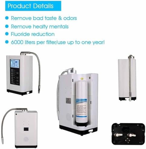COYEUX Alkaline Acid Water Machine, Water Ionizer, 3.5-10.5 Ph 7 Modes, 600 to -500 Mv, 8000 litres Per Filter, Auto-Cleaning - Image 4
