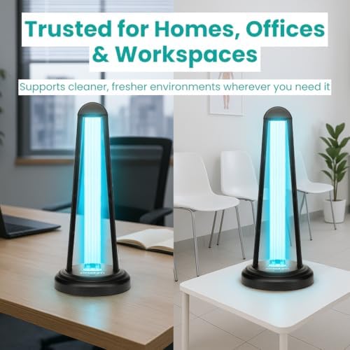 AirShield+ UV Light Sanitizer for Whole Room, UVC Lamp with Remote Control, 3 Timer Settings & Auto Safety Shutoff, Spare Bulb Included, Portable Ultraviolet Light for Home & Office - Image 5