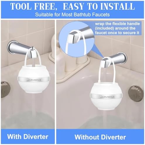 JARVISTAR Bath Filter for Tub Faucet, Reusable Hanging Design, White - Image 4