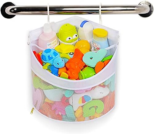 Ligereza Baby Bath Toy Organizer, Quick Drying, bath toy holder, Large Capacity Multi Use Shower Caddy (White) - Image 5