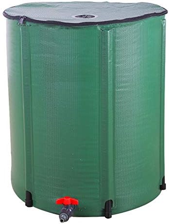 Outvita 50 Gallon Collapsible Rain Barrel, Rainwater Collection System, Portable Foldable Garden Water Storage Tank, Water Catcher with Filter Overflow Kit Faucet Green by Outvita
