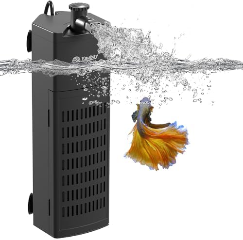 Yaubay Aquarium Filter for Up to 20 Gallons, Corner Fish Tank Filters by Yaubay