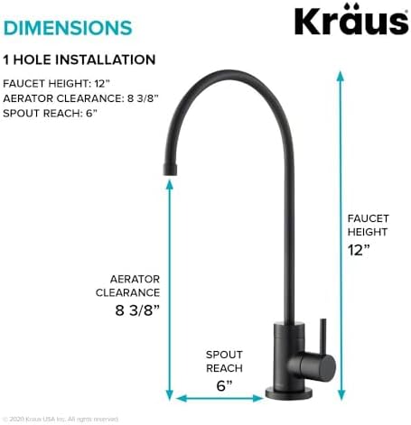 KRAUS Purita 100% Lead-Free Kitchen Water Filter Faucet in Matte Black, FF-100MB - Image 3