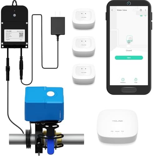 YoLink Water Shutoff Kit: Controller + Bulldog + 3-Pack Sensors + Hub by YoLink