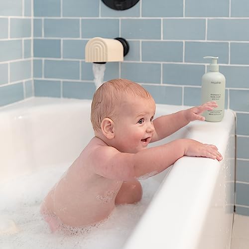 mushie Bath Spout Cover | Soft Silicone Bathtub Faucet Safety Guard for Kids | Universal Fit (Periwinkle) - Image 7