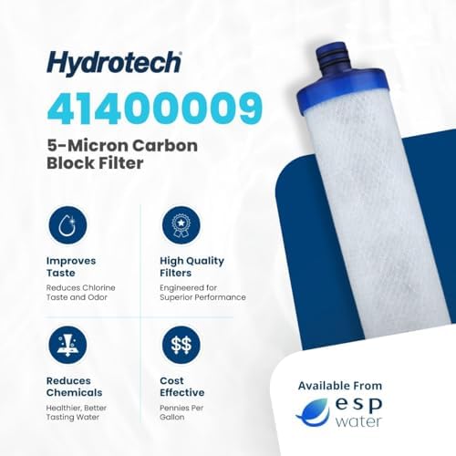 Hydrotech Carbon Filter 41400009 Cartridge, 5 Micron, Red, 11.5x2 Inch - Image 2