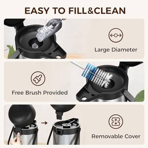Coffee Carafe for Keeping Hot, 85OZ Airpot Coffee Dispenser with Pump - Image 5