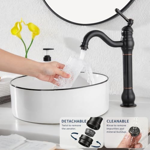 Bathroom Vessel Sink Faucet, Oil Rubbed Bronze - Image 4