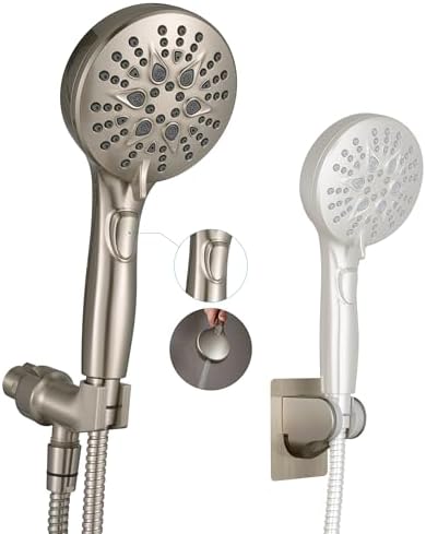 GwernKB Handheld Shower Head with ON OFF Switch & 79in Stainless Steel Hose by GwernKB