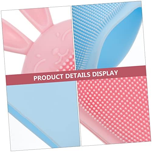 3Pcs Silicone Baby Boy Girl Shower Brush, Gentle Cleansing Face Scrubber - Image 3