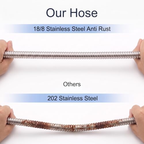59"Shower Head Hose,Extra Long Hand Held Replacement,Stainless Steel - Image 4