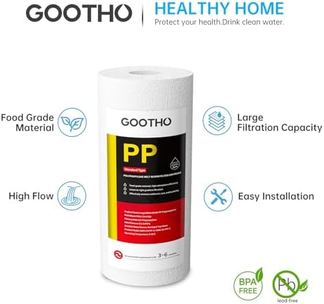 20" x 4.5" -5 Micron Whole House Sediment Filter Cartridge (4-Pack） - Image 3