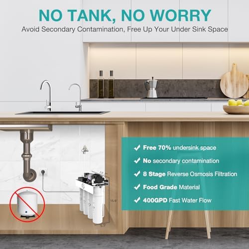SimPure T1-400 Tankless UV Reverse Osmosis Water Filter System 400 GPD - Image 4