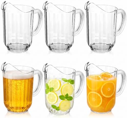 Tessco for you 6 Pcs Plastic Water Pitchers, 60 Ounce, Classic by Tessco