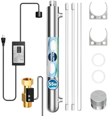 Whole House UV Water Filter System 55W 120V,12 GPM,with Flow Sensor,1" MNPT by Unknown