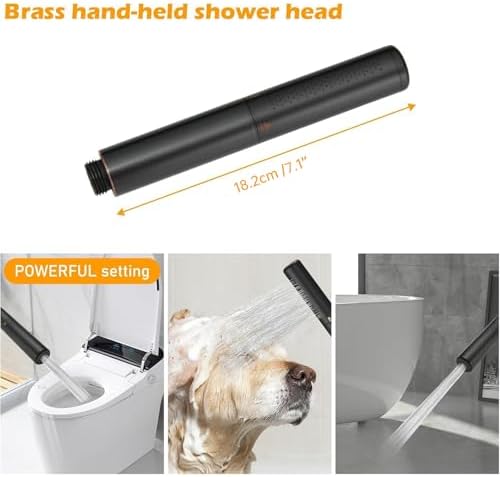BESy Handheld Shower Head Sprayer Shower Wand Hand Shower Showerhead Bronze - Image 3
