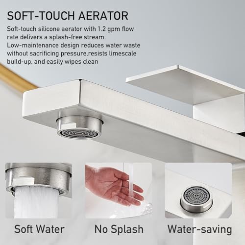 AVSIILE Vessel Sink Faucet Brushed Nickel 1 Hole Single Handle Tall Faucets - Image 5
