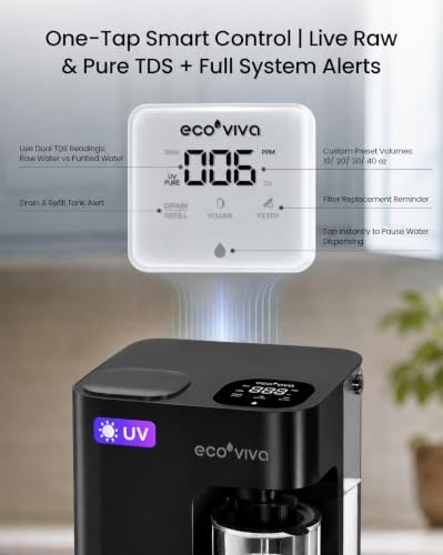 Mate 3 UV Reverse Osmosis Water Filter Countertop, No Installation Purifier - Image 6