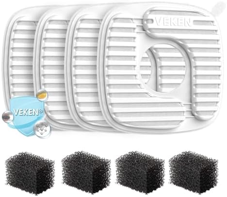 Veken PP Housing Cat Water Fountain Filters, F1, 4 Pack Replacement Filters by Veken