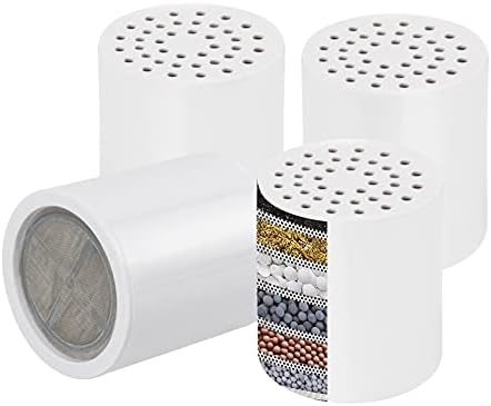 NearMoon 15 - Stage Replacement Cartridge Universal High Output Shower Filter with VC, Reduce Hard Water, Heavy Metal Impurity, Improve Skin & Hair, Fit Any Similar Filter (4 pack) by NearMoon
