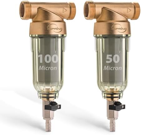 iSpring WSP2PK15 2-Stage Spin Down Sediment Filter Set, 50 and 100 Micron by iSpring