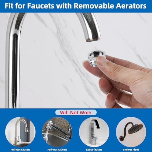 18pcs Brass Faucet Adapter Kit, Metal Faucet Aerator Adapter, Male Female - Image 4
