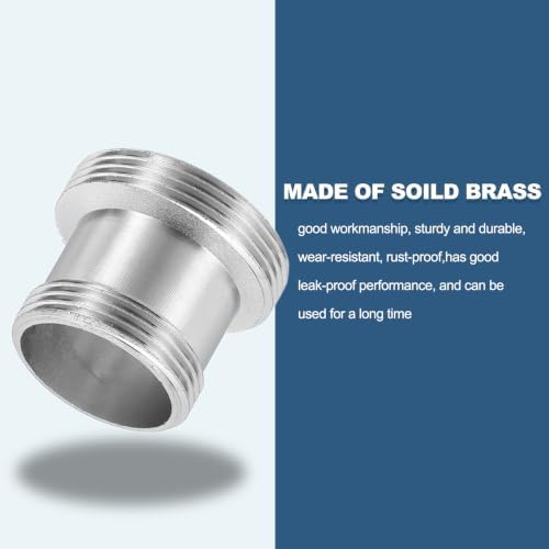uxcell Faucet Aerator Adapter,M20 Male to M22 Male Brass Faucet Adapter - Image 4