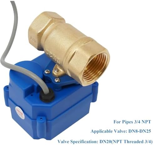 Water Leak Detector Kit, Water Pipe Leakage Monitor with DN 20 Ball Valve for DN8-DN25 Valves, Fit Pipes 3/4 NPT and Sound Light Alarms, Reaction Speed 1s, for Kitchens, Swimming Pools - Image 6