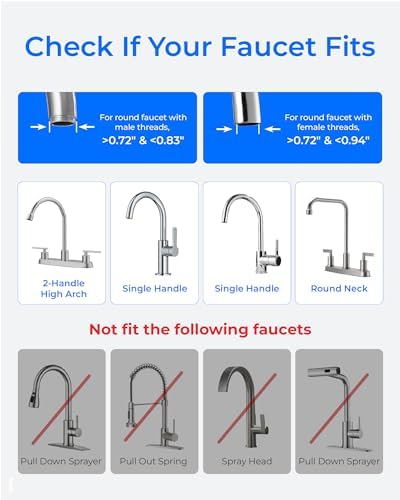 Waterdrop CTF-01 Water Filter for Sink Faucet, Stainless Steel, 1 Filter - Image 3