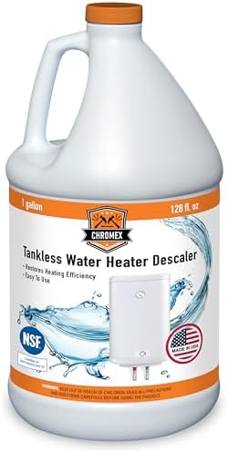 Chromex NSF Certified Tankless Water Heater Descaling Solution | Highly Effective Descale, 1 gallon by Chromex