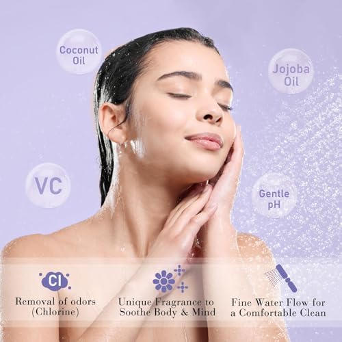 Vitamin C & Aromatherapy Skincare Spa Shower Head with Handheld, Filtered Showerhead for Hard Water - Removes Chlorine & Heavy Metals, Softer Skin & Hair Care (Lavender Scent) - Image 5