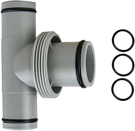 Hose Adapter and Filter Pump Hose Connector, T-Connector 1.5 in to 1.5 in Pool Hose Connector (1.5 in to 1.25in) by TeckeeTom