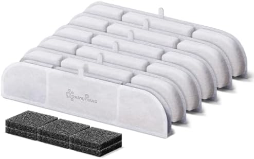 DownyPaws 6 Packs Replacement Filters for Battery Operated Cat Water Fountain DPWFP6, 3 Months Set of Replacement Filters by DownyPaws